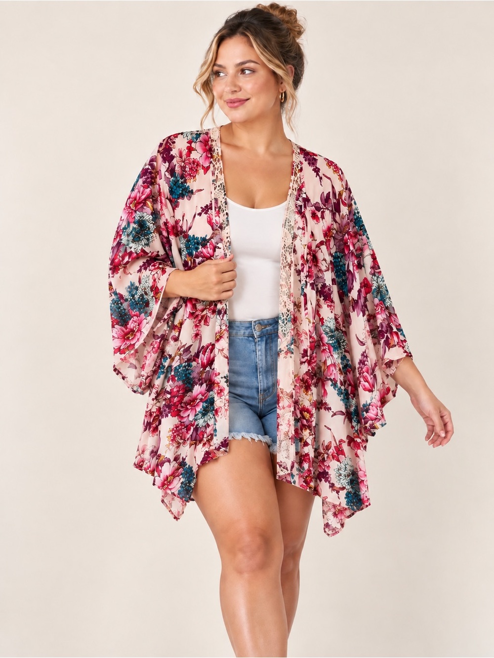 🎉5 for $45🎉 Liberty love open top kimono size 3X